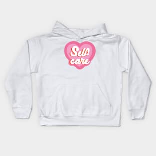 self care y2k pink heart Kids Hoodie